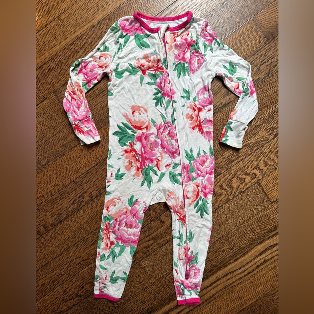 Freebirdees CLOUD PEONIES COVERALL (12-18mos)